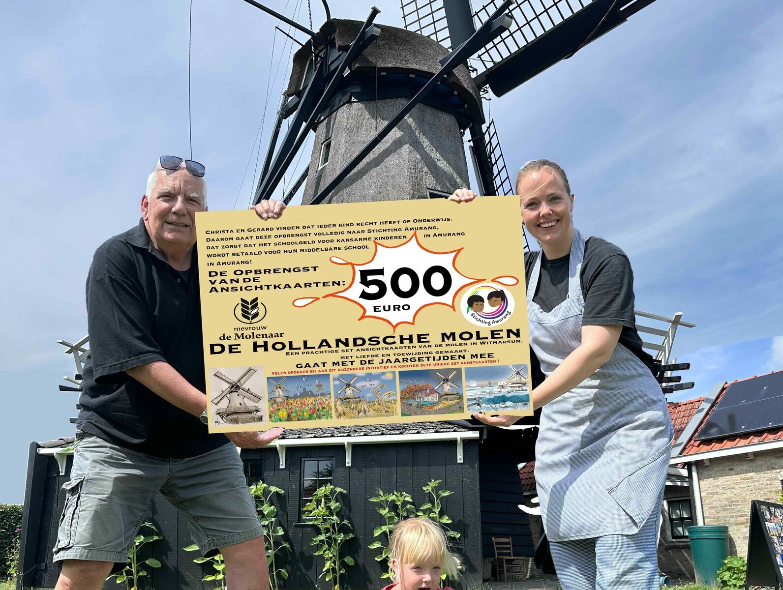 Donatie door Mevrouw De Molenaar voor Stichting Amurang