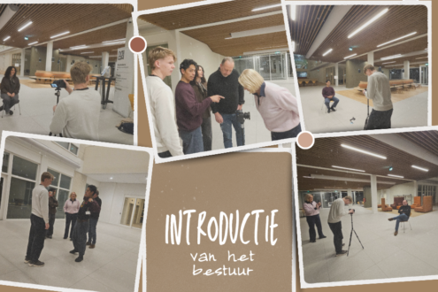 De fotograaf neemt foto's van het bestuur van Stichting Amurang.